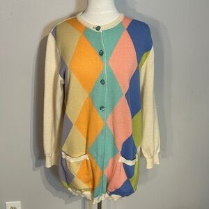 6. Vintage Rodier Argyle Sweater